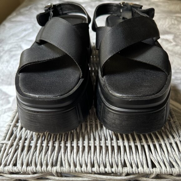 Black Platform Sandals Women's Size 7.5 - Picture 5 of 8
